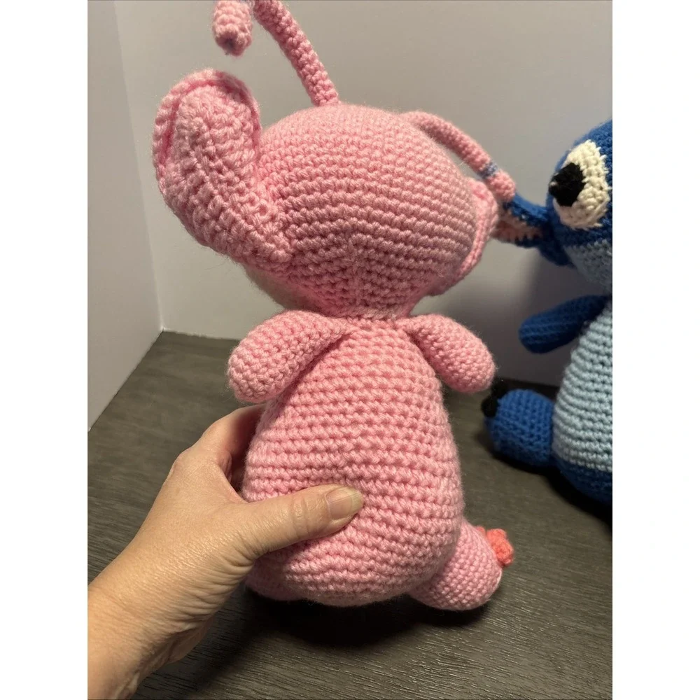 Angel & Stitch -Lilo & Stitch Disney Plush Handmade Crochet Amigurumi 11‎ Inch